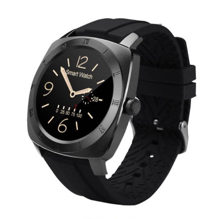 Original DM88 Smartwatch Smartphone Fitness Sport Aktivität Tracker Uhr OLED Android iOS iPhone Samsung Huawei Schwarz TPU