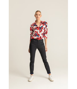 Expresso Blouse allover flower rood EX22-14001