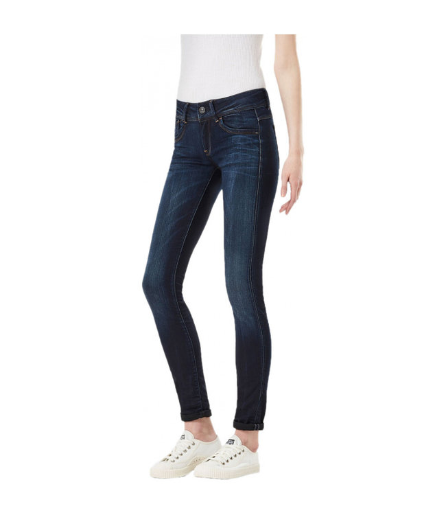 G-STAR RAW Lynn Mid Skinny donker blauw  G- Star 60885-6131-071