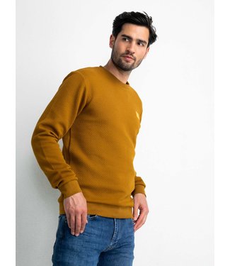 PETROL Sweater met ronde hals Dark gold M-3020-SWR343