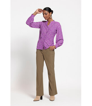 STUDIO ANNELOES Flair bonded trousers Bruin 09622.broeken.0001