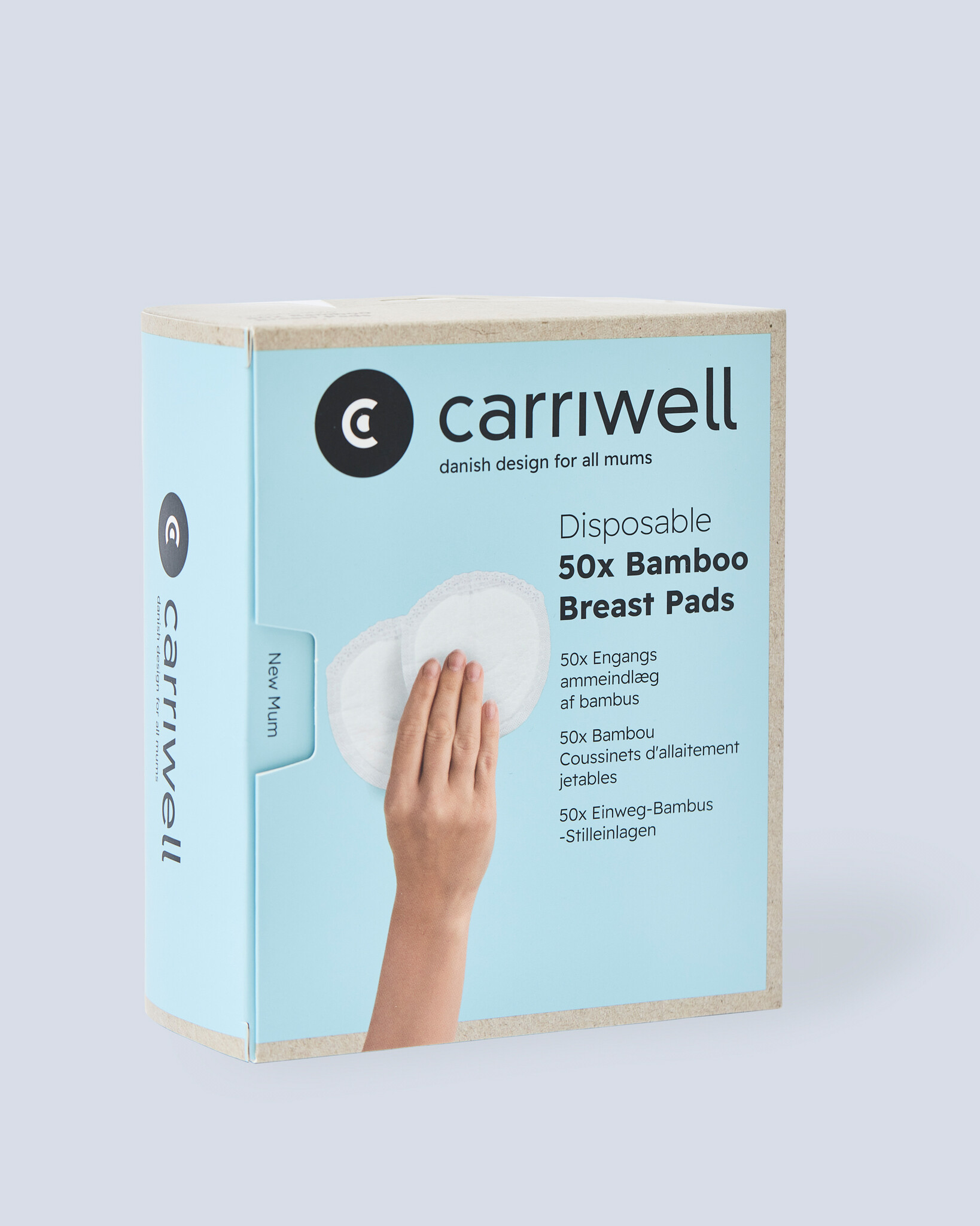 Carriwell Carriwell Zoogcompressen Bamboe Disposable - 50 st