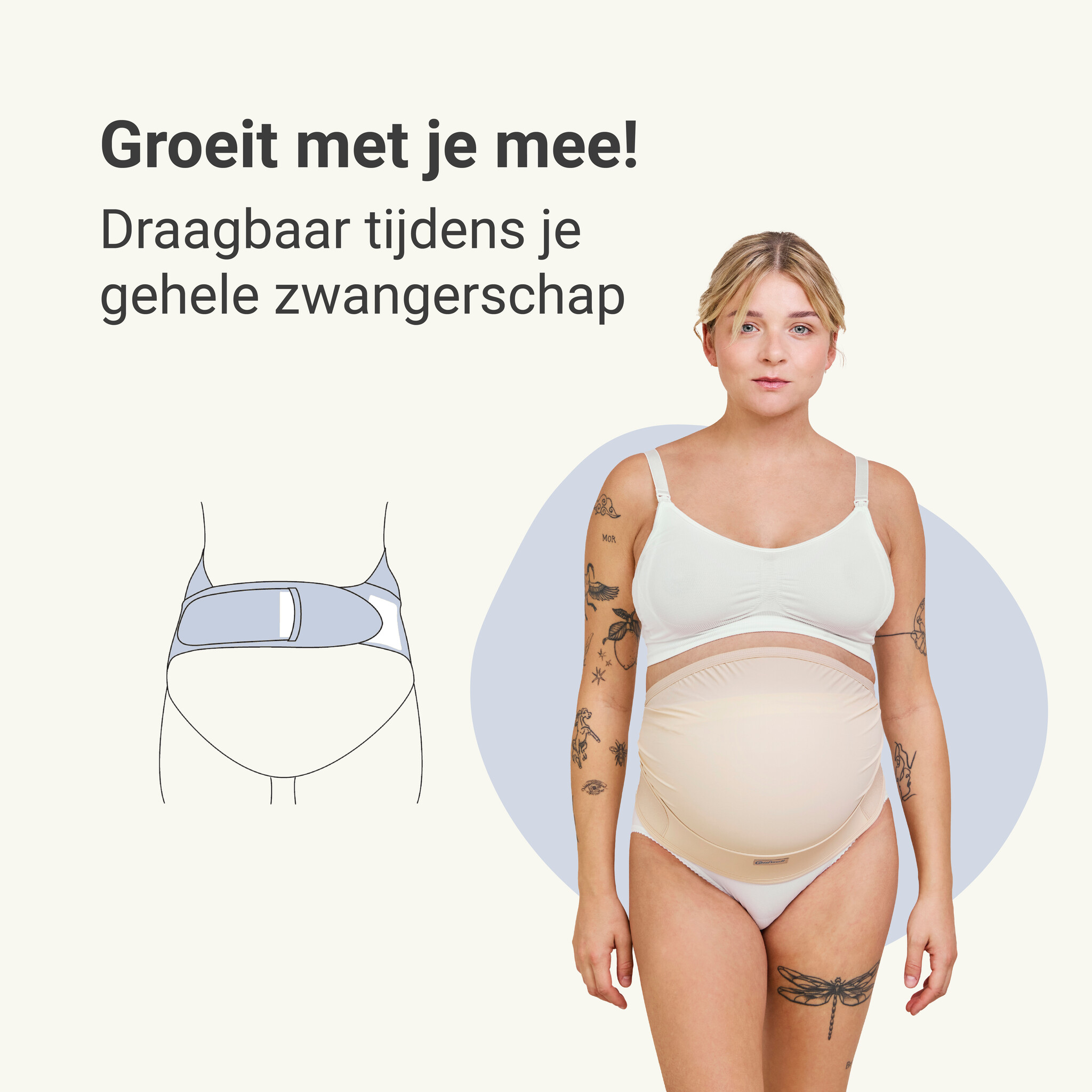 Carriwell Carriwell Verstelbare Overbelly Buikband - Honey