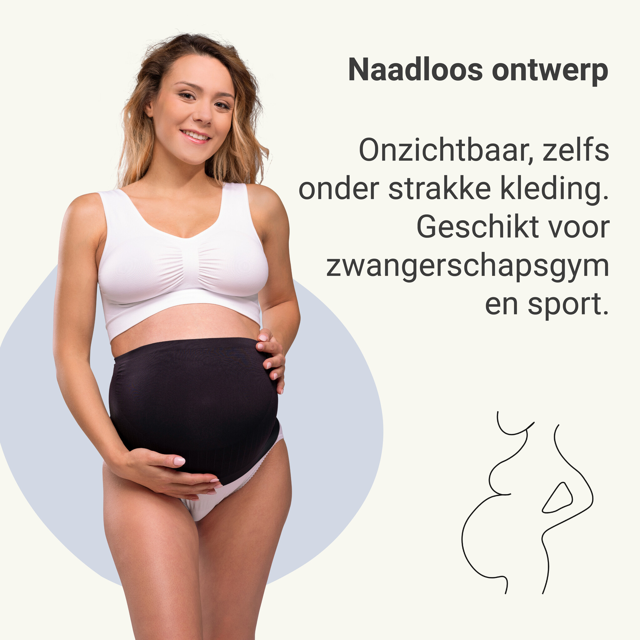 Carriwell Carriwell Naadloze Buikband Support - Zwart