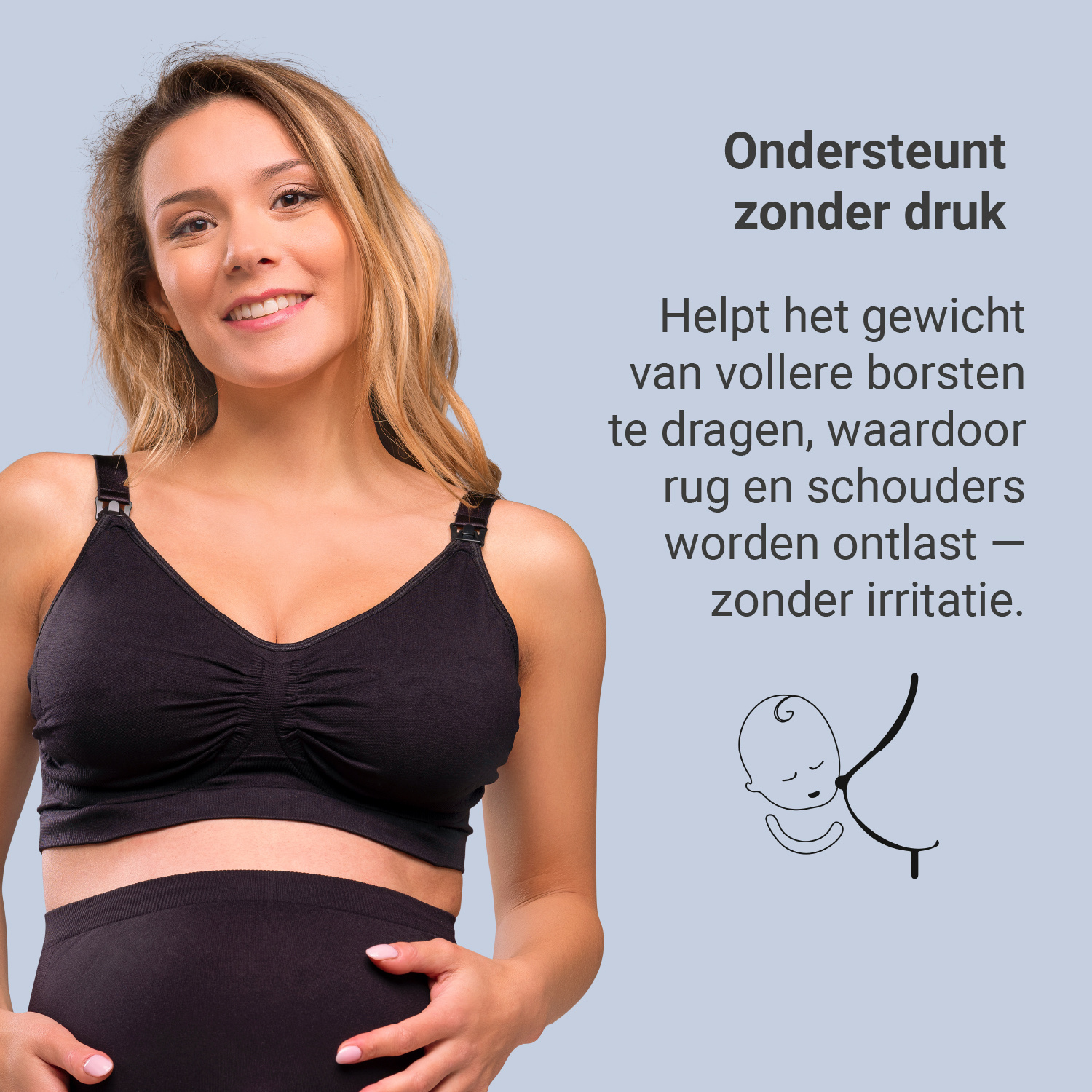 Carriwell Carriwell Meegroei - & Voedingsbh Carri-Gelbeugel - Zwart