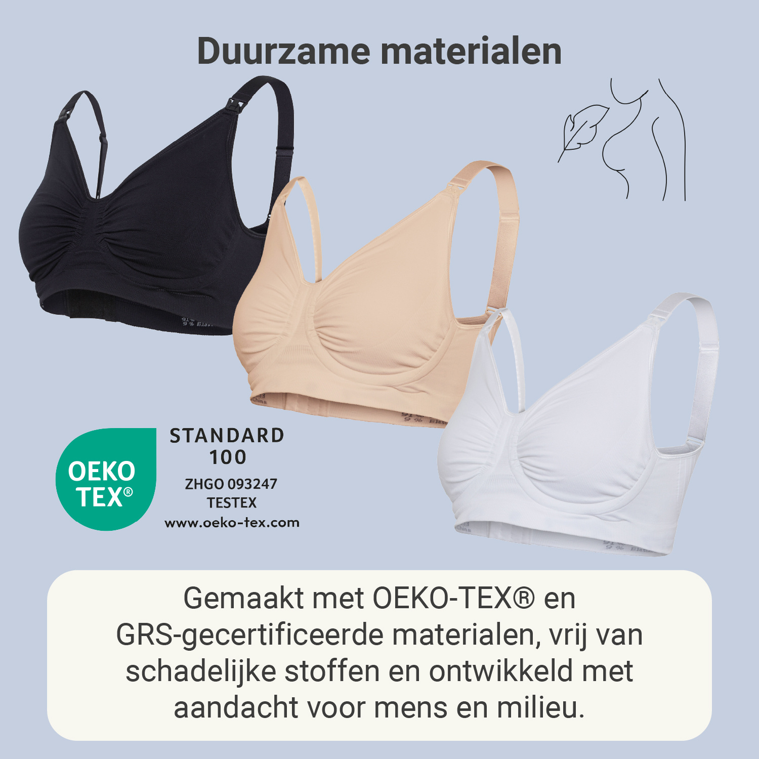 Carriwell Carriwell Meegroei - & Voedingsbh Carri-Gelbeugel - Zwart