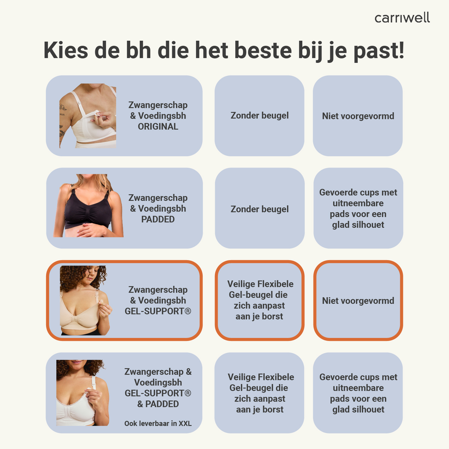 Carriwell Carriwell Meegroei - & Voedingsbh Carri-Gelbeugel - Zwart