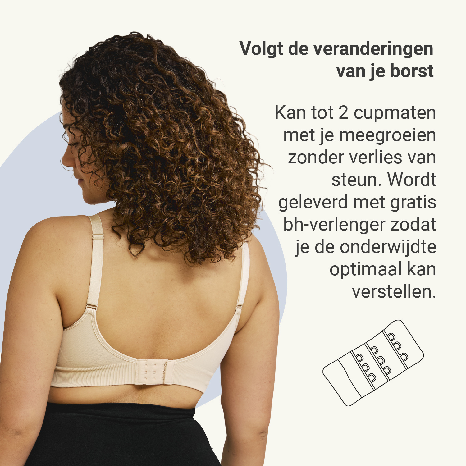 Carriwell Carriwell Meegroei- & Voedingsbh Original -DUOPak honey zwart