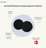 Carriwell Carriwell Wasbare Zoogcompressen Zwart katoen (6 st)