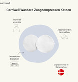 Carriwell Carriwell Wasbare Zoogcompressen - Katoen - Wit (6 st)