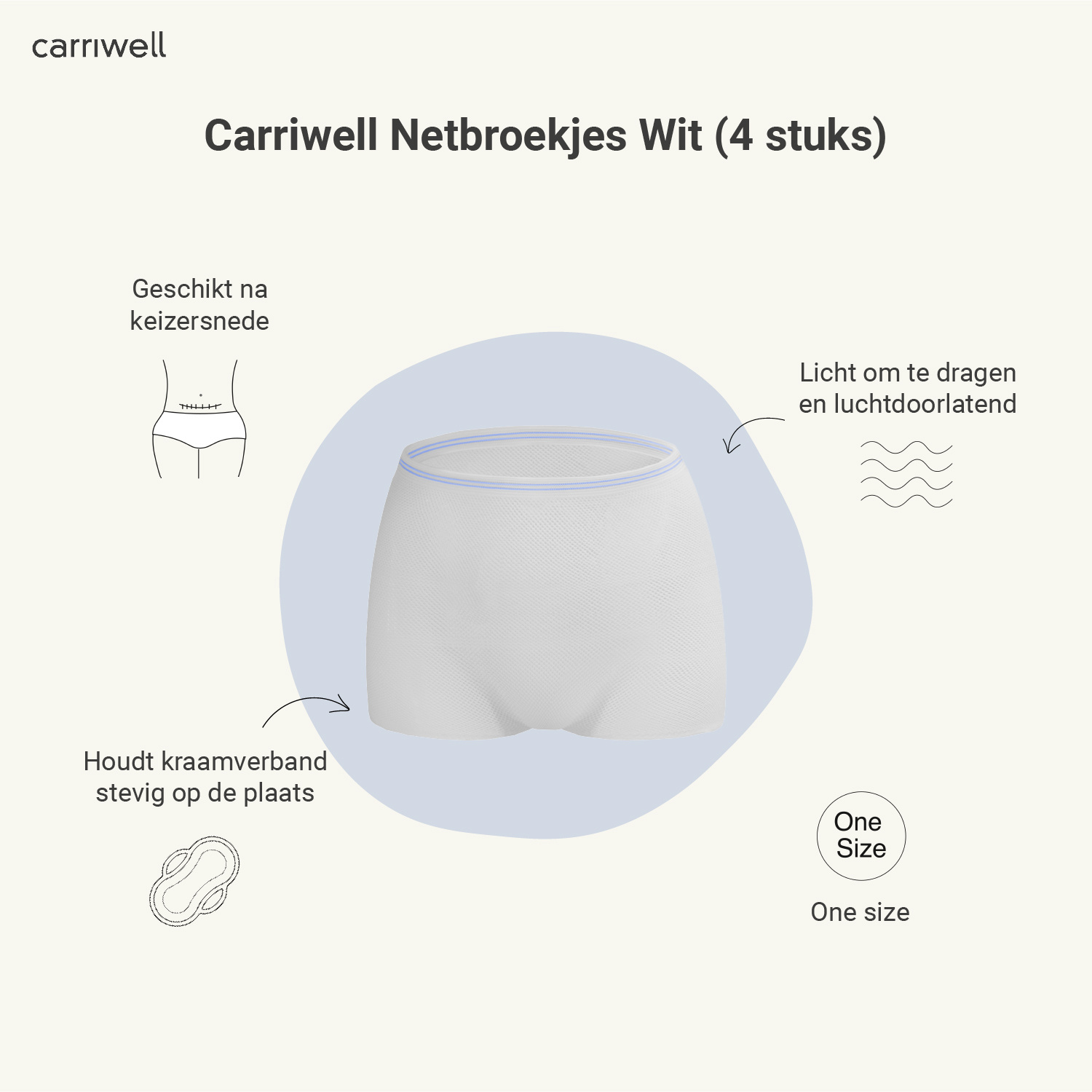 Carriwell Carriwell Post Partum Netbroekjes - (4  stuks)