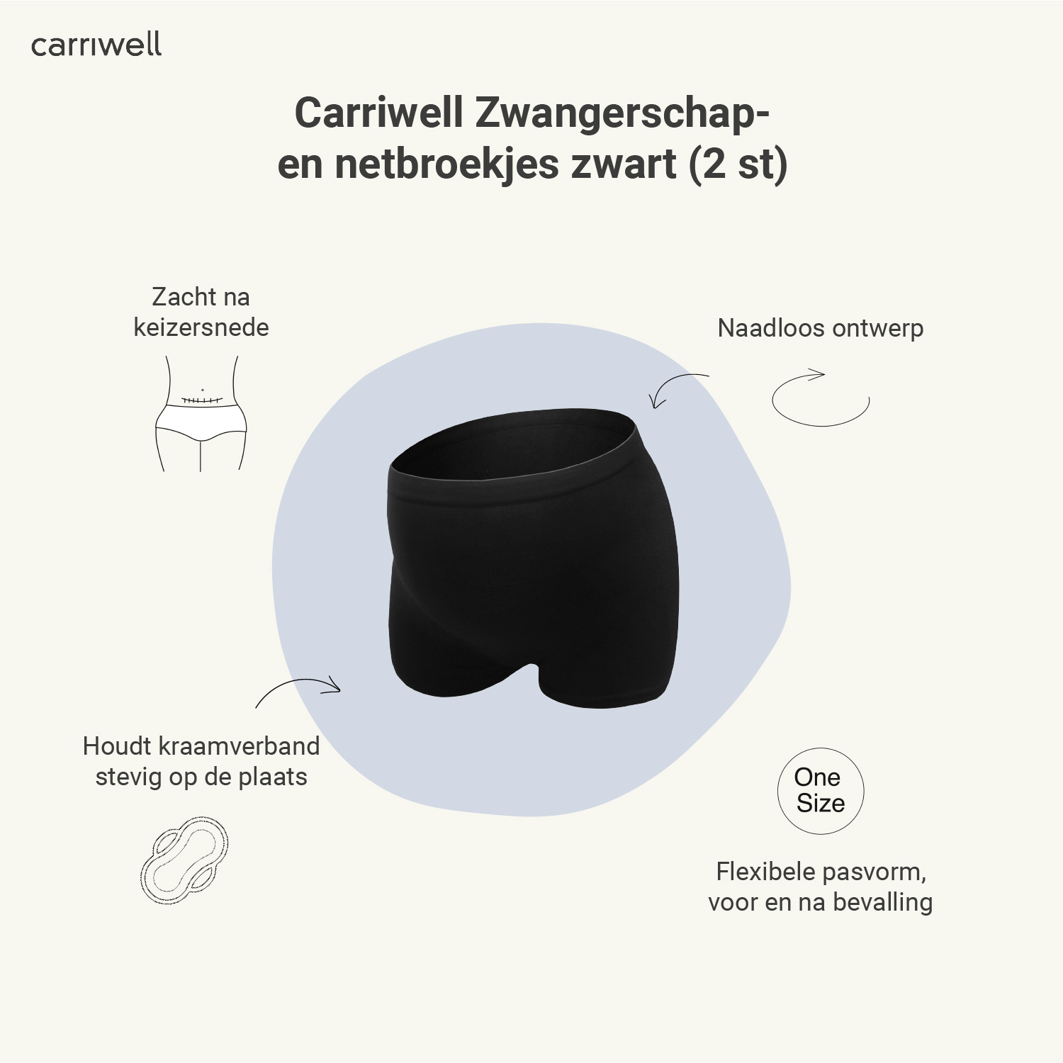 Carriwell Carriwell Zwangerschap- & Netbroekjes - (2 stuks)