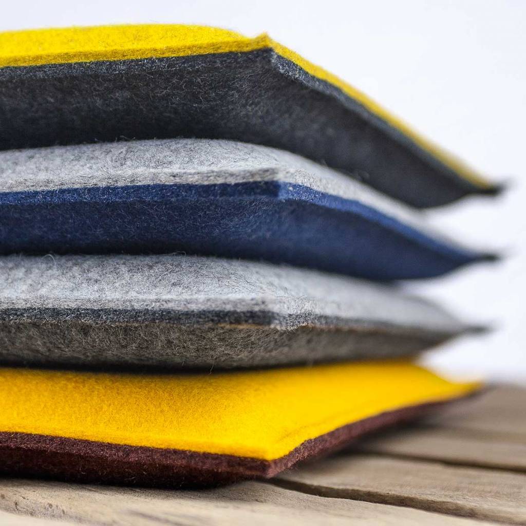 Bankkissen, Sitzkissen Filz nach Maß, Sitzpolster Bank werktat