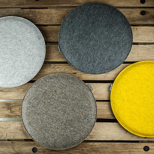 round seat cushion in felt