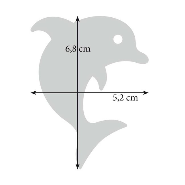 dolphin keychain of felt