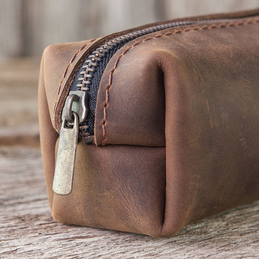 Tamiger Federmäppchen Leder - Flugzeug Design Mit Reißverschluss Für Schule & Reisen