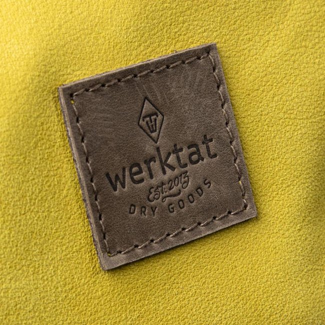 Rucksack aus Leder in mais-gelb