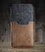 Vintage leather & felt iPhone sleeve
