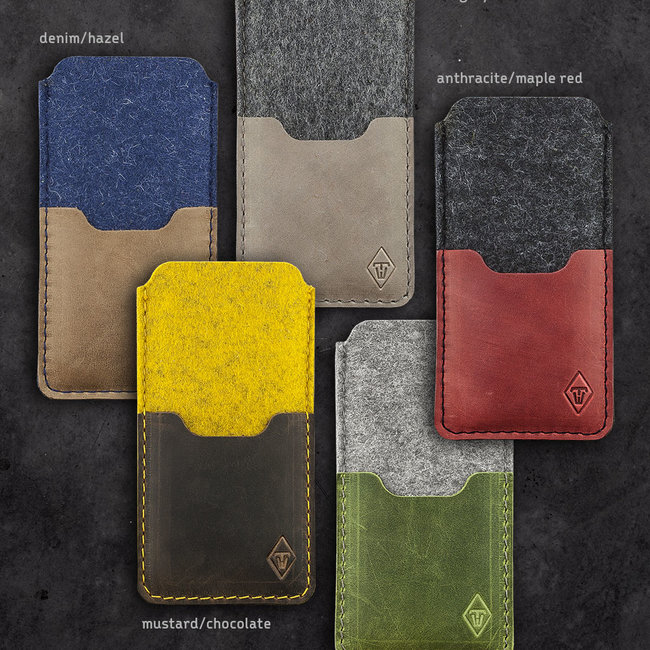 Filz-Leder Hülle für Samsung Galaxy S25, S24, S23, +, Ultra