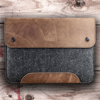MacBook Hülle WERKZEUGTASCHE aus Büffel-Leder & Wollfilz