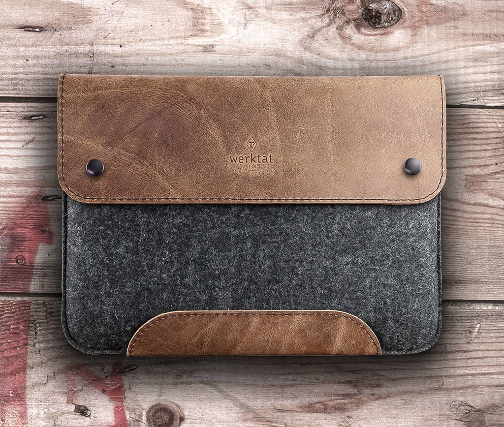 Macbook Pro Air Leather Felt Case Sleeve Werkzeugtasche