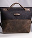 leather-felt mix work satchel bag GROSSRAUMBUERO