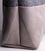 Office bag for over-the-shoulder wear, leather & felt