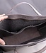 Office bag for over-the-shoulder wear, leather & felt