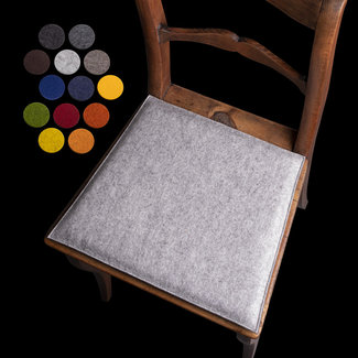 Trapez Sitzkissen auf Maß gepolstert, 3mm Filz 100% Schurwolle, Schaumstoff-Füllung 20 mm