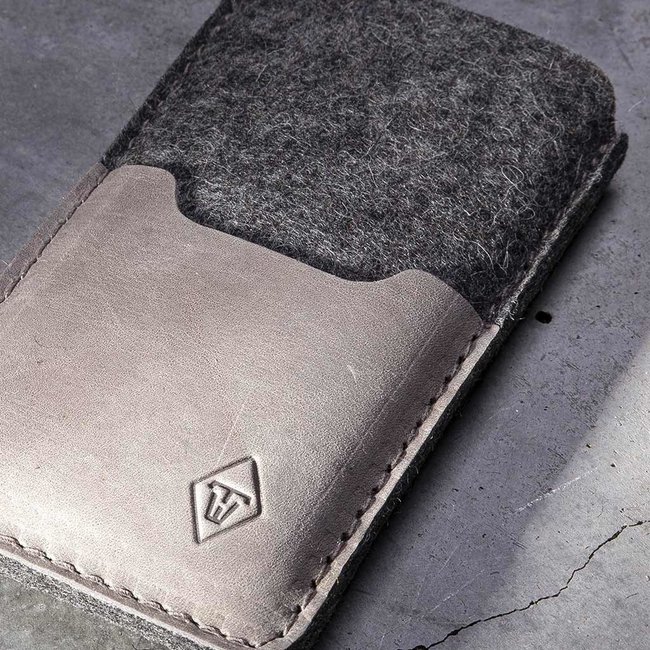 Buffalo leather sleeve for iPhone