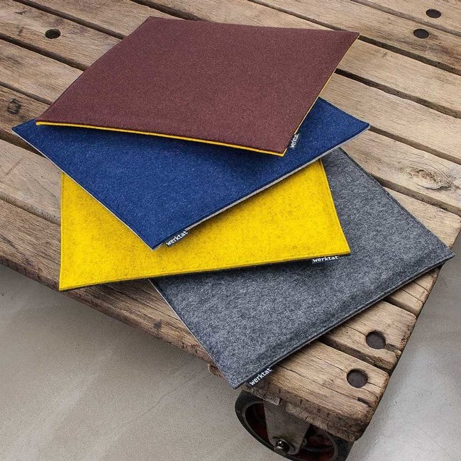 Felt seat cushion square padded angular – rounded, chair cushion