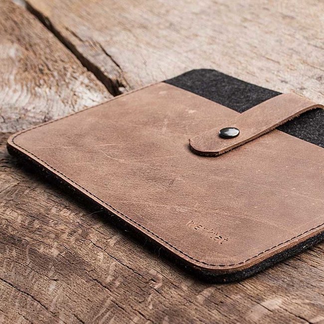 FACHWERK für MacBook Pro 14,  Air 13, Neo Leder Filz Tasche