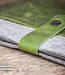 iPad Filz-Hülle mit Leder-Fach & Lederlasche in braun oder grün FACHWERK
