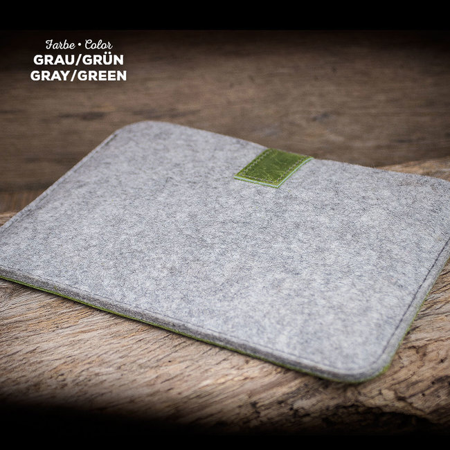 flache iPad Tasche Filz mit Lederfach