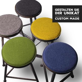 Chair cushion round of felt for self-configuration