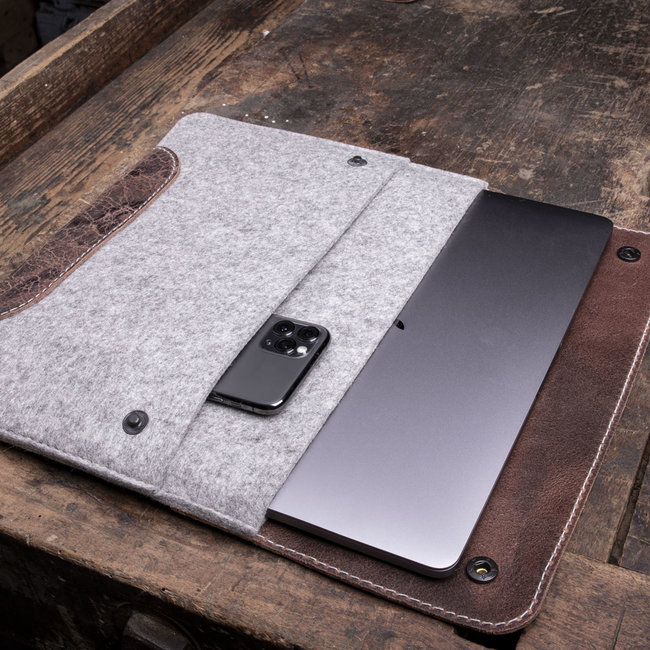 Very unique case for MacBook Pro Air 13" leather felt