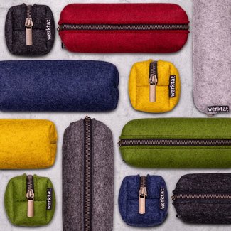 larger pencil pouch felt in 7 colors SAMMELWERK