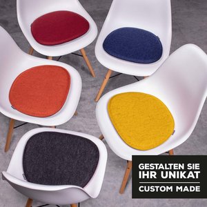felt seat cushions for Eames Plastic Chair / Armchair custom made (padded)