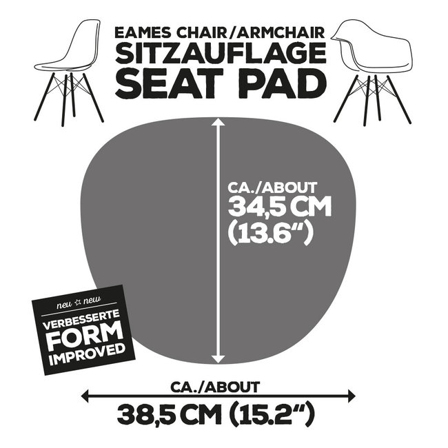 Felt pad two-tone for für Eames Plastic Side Chair