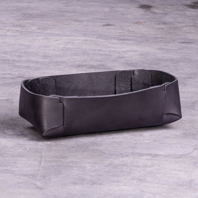 Leather basket small