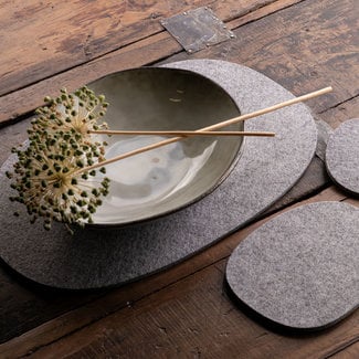 Felt and Leather Design Elegant Placemat Pad Dining Table Mat