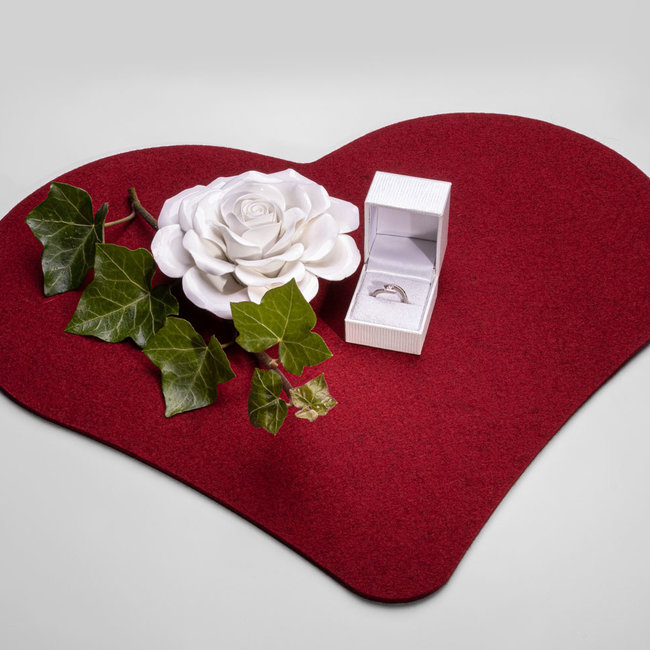 heart coaster or placemat felt