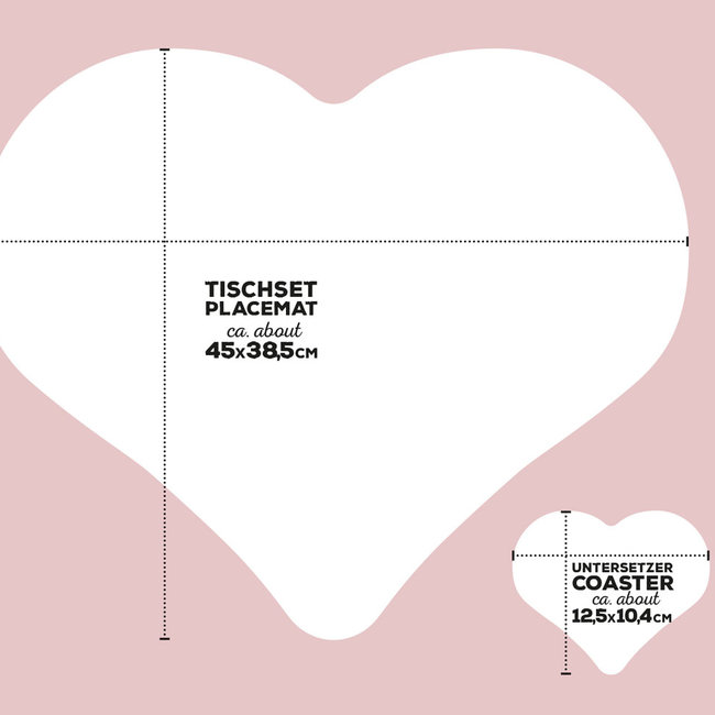 heart coaster or placemat felt