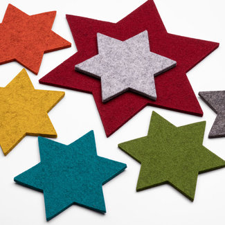 coasters star – made of wool felt