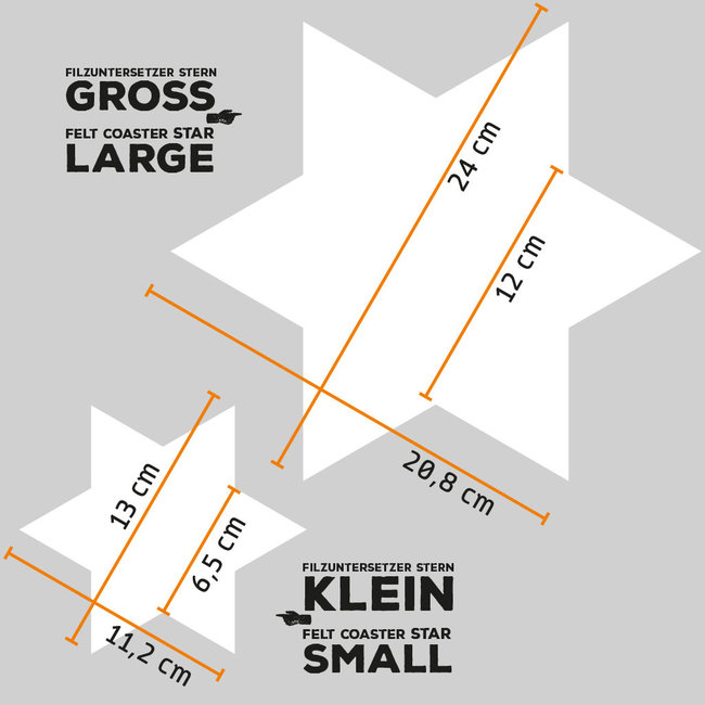 Stern Untersetzer aus Filz