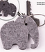 Elephant keychain felt, motif fob