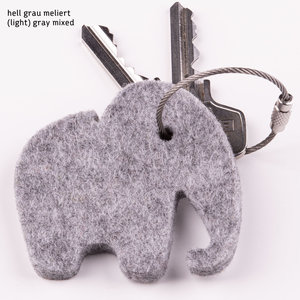 Elefant Schlüsselanhänger aus Filz