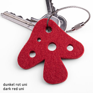 Lucky mushroom keychain made of felt