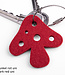Lucky mushroom keychain made of felt