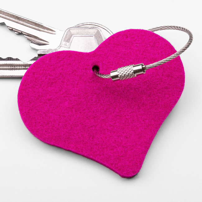 Schlüsselring Herz Schlüsselanhänger Filz